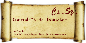 Csernák Szilveszter névjegykártya